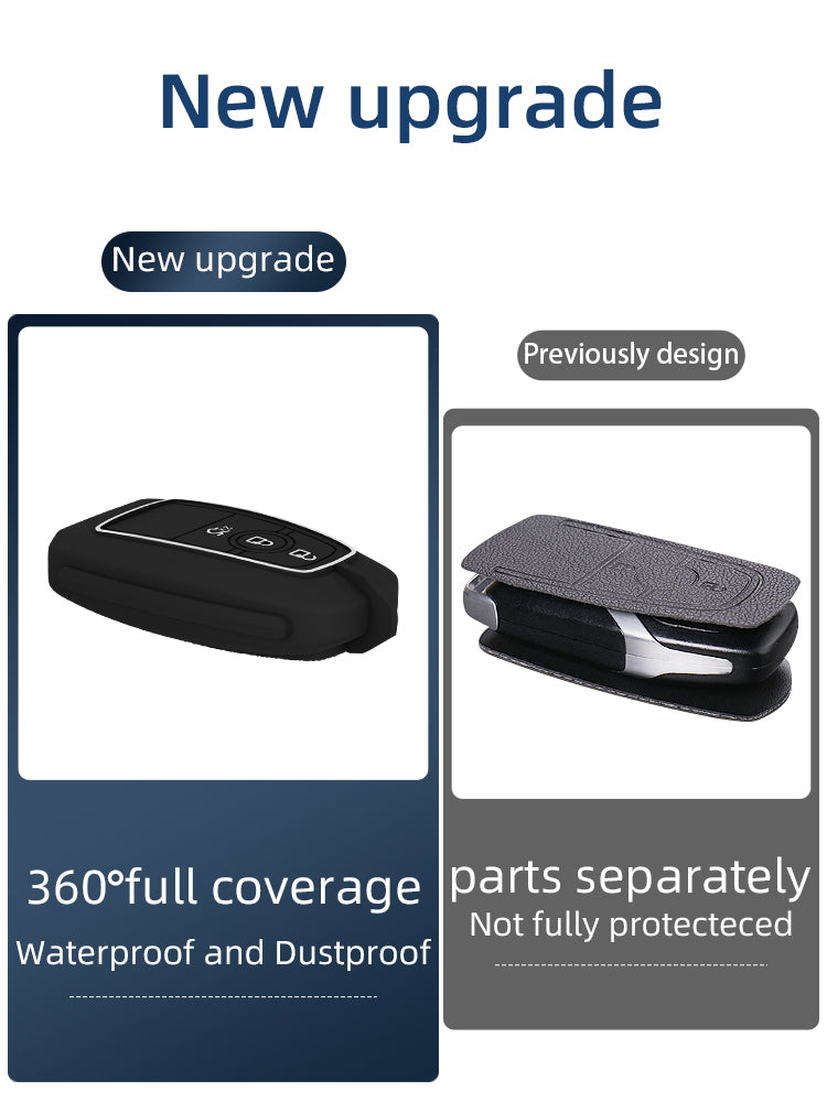 KEY COVER HOUSE Metal Striped Key Cover and Key Chain Compatible for Hyundai Creta I Venue I Tucson I Alcazar I Verna I Xcent I Aura I Elantra 3 Button Smart Key