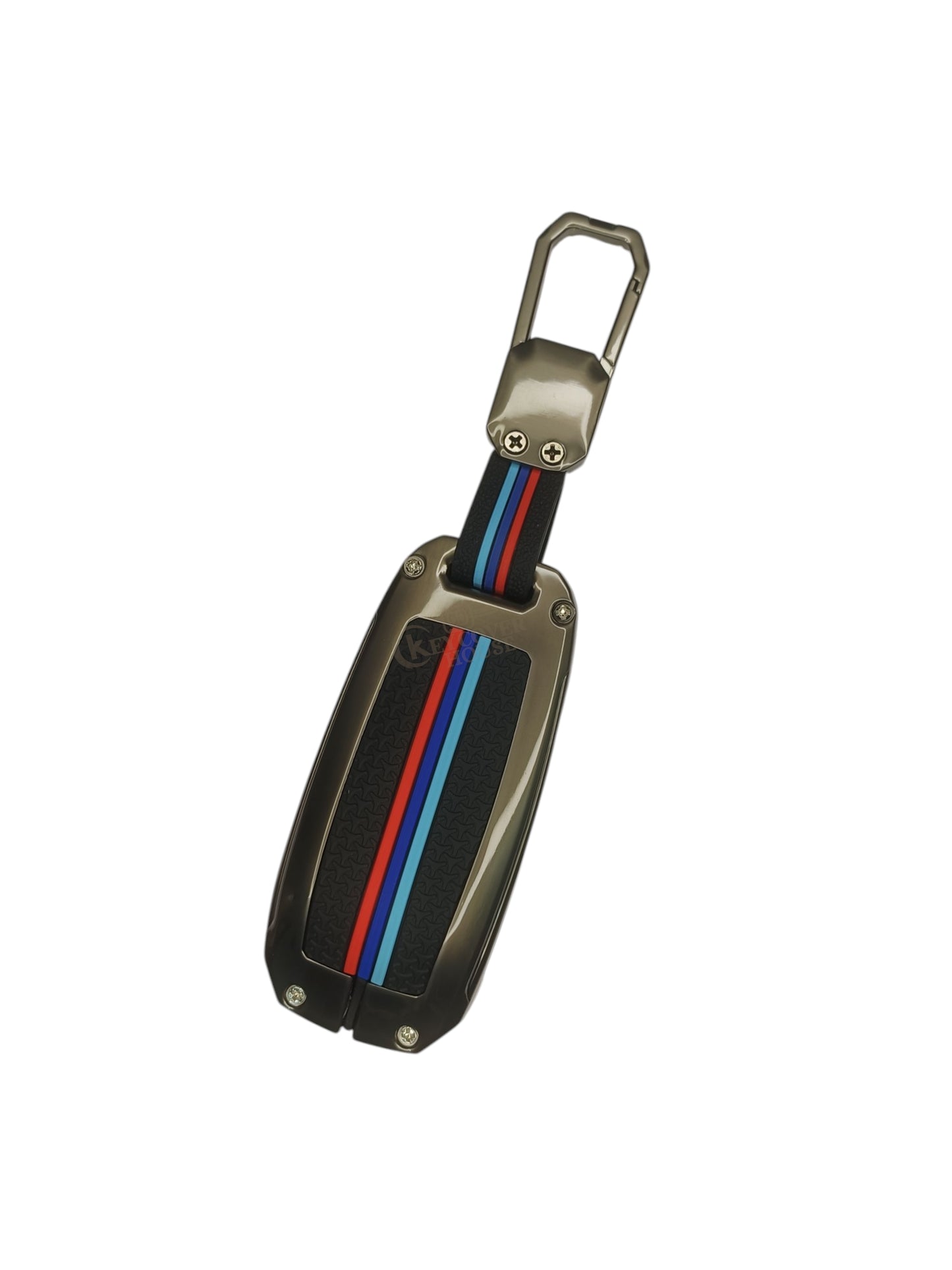 KEY COVER HOUSE Metal Striped Key Cover and Key Chain Compatible for Mercedes Benz A Class, C Class, G Class, E Class, S Class 2020 Onwards Cars New 3 Button Smart Key