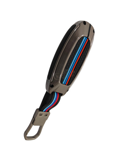 KEY COVER HOUSE Metal Striped Key Cover And Key Chain Compatible For Baleno, Ciaz, Ignis, SCross, Vitara Brezza, Urban Cruiser Filter 2 button smart key