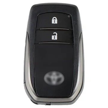 KEY COVER HOUSE Metal Striped Key Cover And Key Chain Compatible For Fortuner/Innova Crysta 2 Button smart key