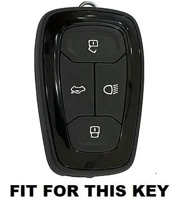 KEY COVER HOUSE Metal Striped Key Cover And Key Chain Compatible For Tata Nexon, Altroz, Harrier, Tigor, Gravitas, Safari, Punch Car 4 Button Smart Key