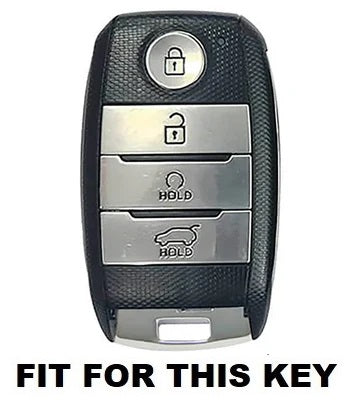 KEY COVER HOUSE Metal Striped Key Cover And Key Chain Compatible For Kia - Key Cover House