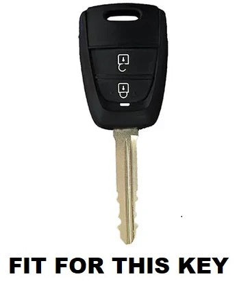 KEY COVER HOUSE Metal Striped Key Cover And Key Chain Compatible For I10 Grand | Santro | Eon 2 Button Smart